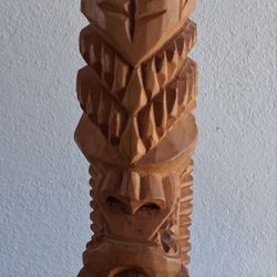 Polynesian Hawaiian Wood Tiki Statue