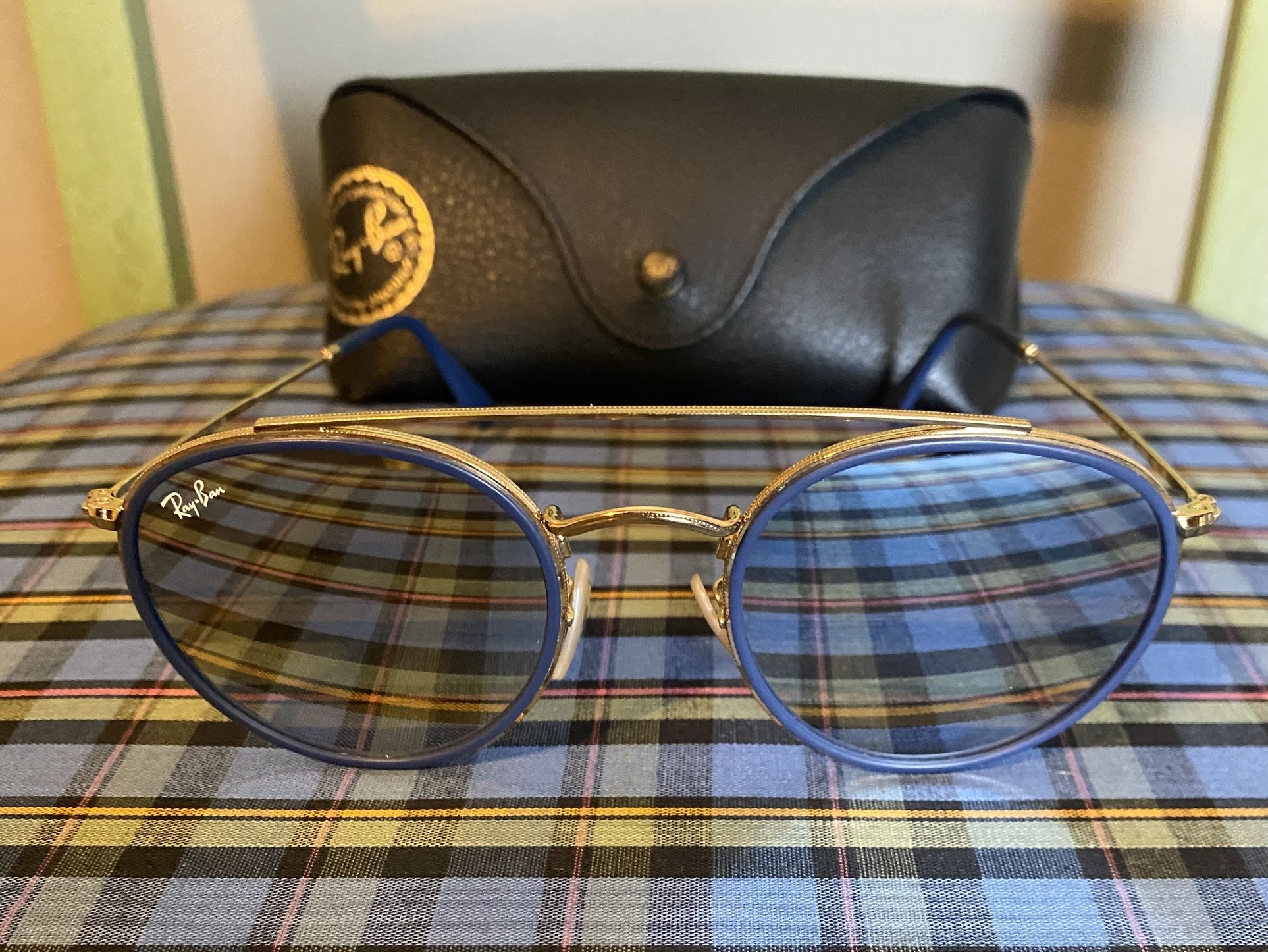 Ray Ban Limited Double Bridge round Mirror Sunglasses