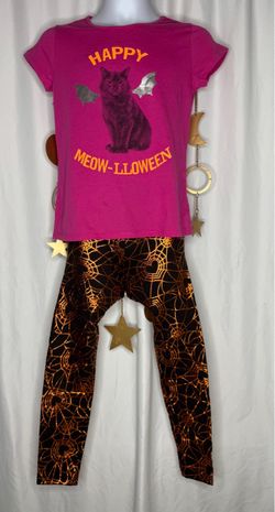 Kids Halloween Graphic Tee and Leggings Set