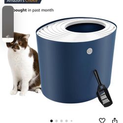 NEW Top Entry Litter Box- Navy 