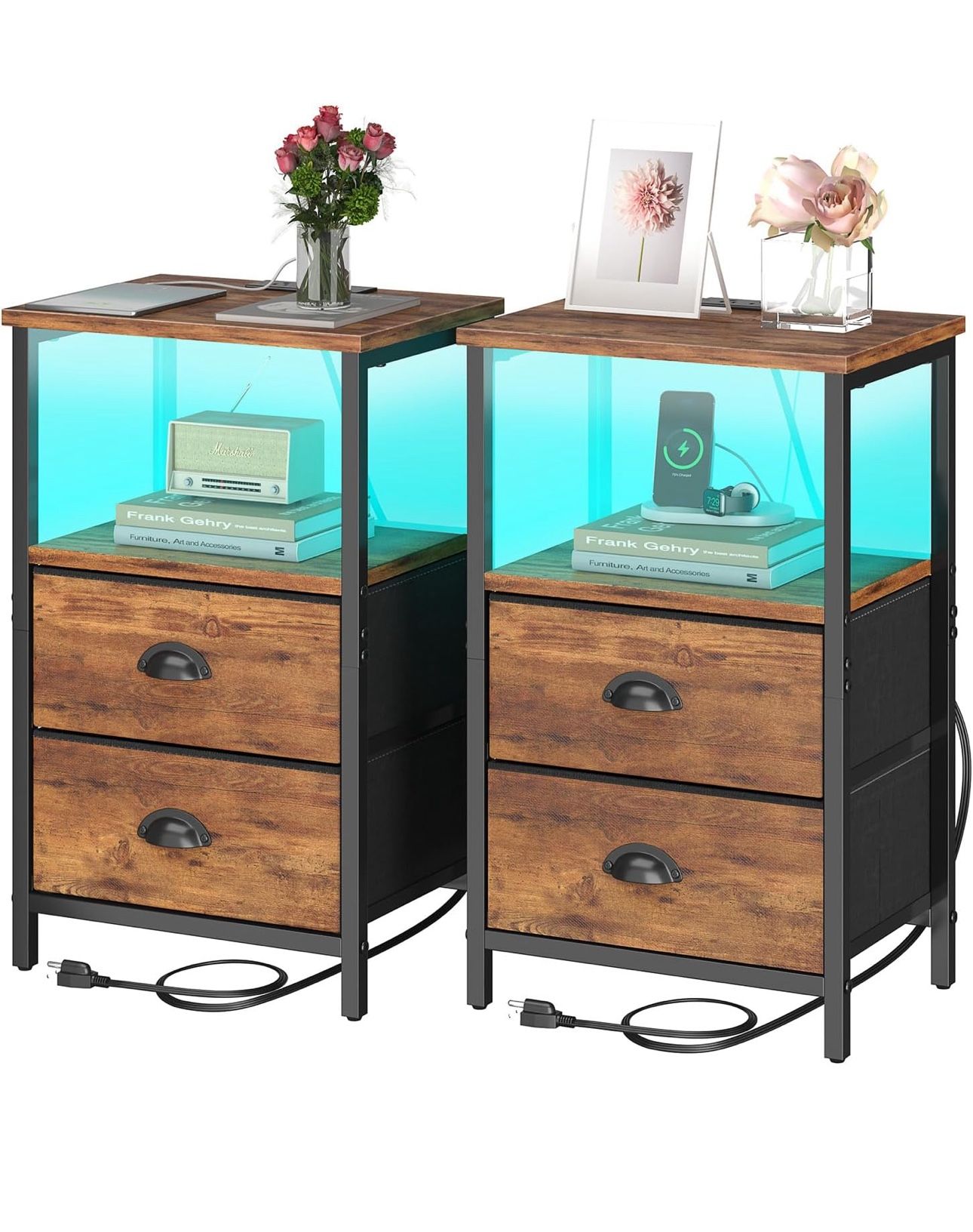 Bedside Tables Set of 2
