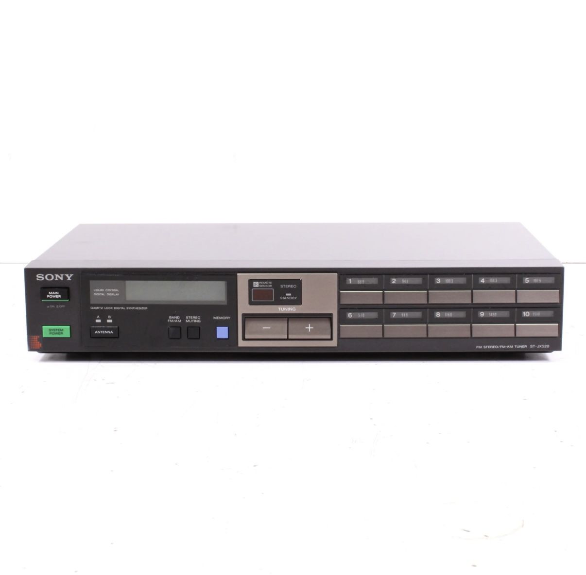 Sony ST-JX520 FM Stereo AM FM Tuner W/ Quartz Lock Digital Synthesizer