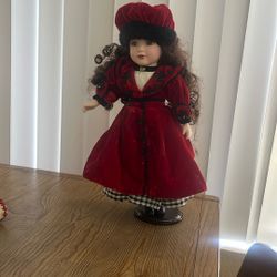 Brass Key Porcelain Doll 