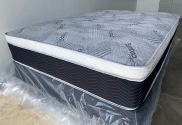 Cal King Euro Bamboo Pillow Top Mattress!!