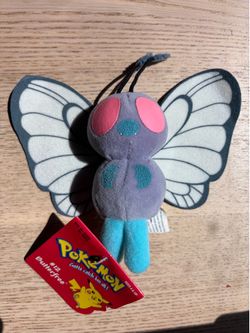 Vintage 90s Pokemon Hasbro x Nintendo Butterfree ~6” Bean Bag Series 1 Plush