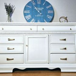 Solid Wood White Dresser