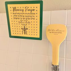 Uplifting Morning Prayer Shower Head.