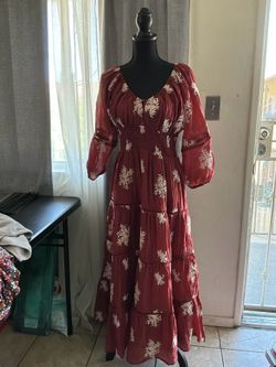 Burgundy dress