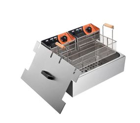 Electric Fat Deep Fryer Countertop 20L Large Tank - Indoor Outdoor Cooking - Home Business Kitchen - Independence Day Sale