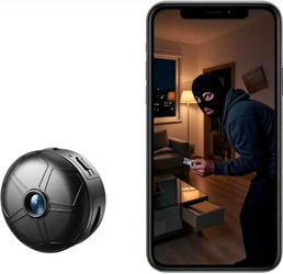 Hidden Spy Mini Camera 1080P WiFi Wireless Home Security - Black