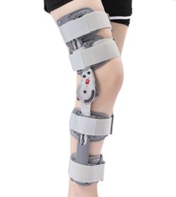 Post Op Knee Support Brace for Men Women, Hinged ROM Knee Immobilizer Knee Leg Brace Orthopedic Patellar Stabilizing Locking Knee Brace for ACL, Menis