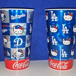Dodgers hello kitty night cups