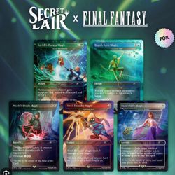 MTG Secret Lair Final Fantasy Singles - Weapons Grimoire Cloud Tidus Magic Foil
