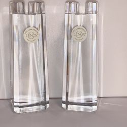 Lenox Crystal Candle Holders Avalon Ovations Germany 5.5" Discontinued VINTAGE