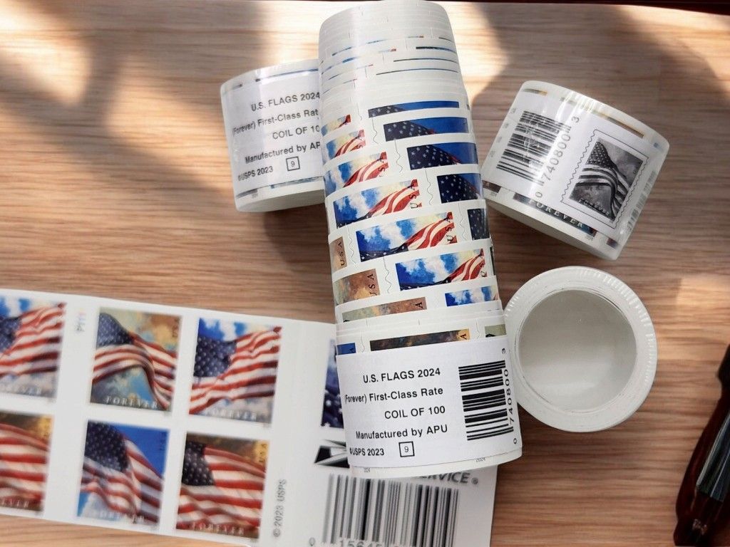 5 Rolls šŗš² US Flag 2024 USPS ForeverĀ® Postage Stamps