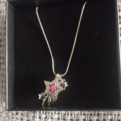 Silver Plated Chain, Star Cage With Akoya Pearl