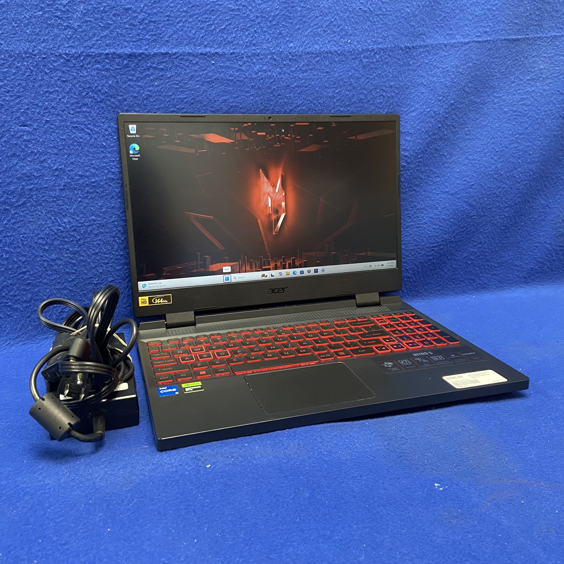 Acer Nitro 5 15.6” i5, 16GB Ram, 16GB Ram, RTX 3050ti Laptop W/Charger 11053472