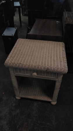 wicker end table