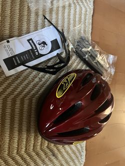 BIKE HELMET NEW IN PLASTIC HELMETS R US PREMIUM RED ADJUST (large 58-62cm)