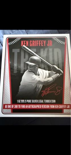 Ken Griffey Jr 1 oz 999.9 Pure Silver Coin