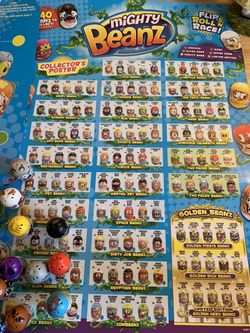 Mighty Beanz Collection With 46 Beanz A Poster Stickers Play Mat Flip Track For Sale In Chino Hills Ca Offerup