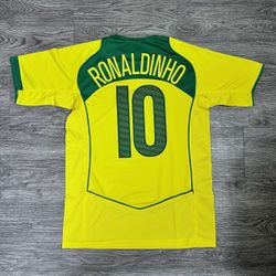 Brazil 2006 Home World Cup Jersey Ronaldo #9  Small Men’s (All sizes available)