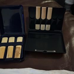 Saxophone Reeds Size 2  And Case   And Stand For Oboe Or Clarinet And Various Items   All For $25 OBO