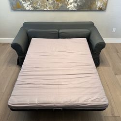 Modern Grey Convertible Sofa-bed With Brand New Washable Cover 