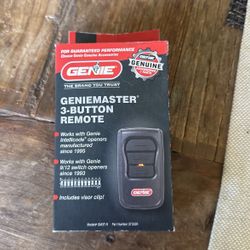 GenieMaster Authentic 3-Button Genie garage door opener remote - works on Intellicode and 9/12 dipswitch - Model GM3T-R