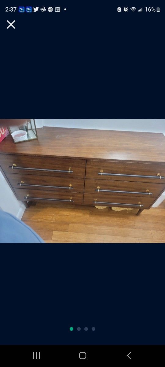 West Elm Benson 6-Drawer Dresser, Walnut