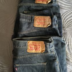 Levi’s 2-501 Button 34x30 and 1-514 Regular.