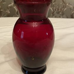 Anchor Hocking Ruby Red Glass 6.5” Vase