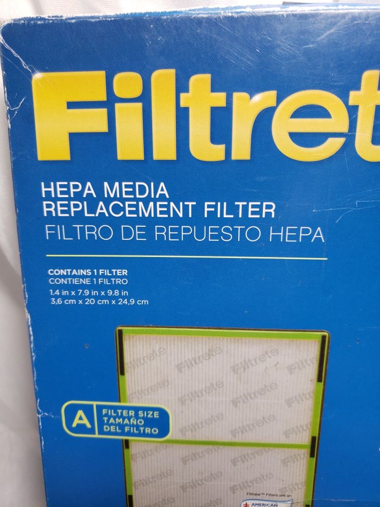 3M Filtrete Hepa Media replacement filter #0412564