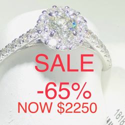 Engagement Ring Diamond Ring NATURAL DIAMONDS 💎 LIQUIDATION SALE -65% APPRAISED BY GEMOLOGICAL INSTITUTE NEW YORK SEE APPRAISAL 