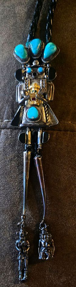 Navajo Sterling Silver Bolo Tie