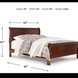 Queen Bed with Metal Platform Bed Frame & Mattress 