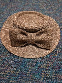 Women's Woven Straw Sun Hat with Bow