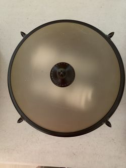 Ceiling Light Fixture, Bronze Colored, 14”