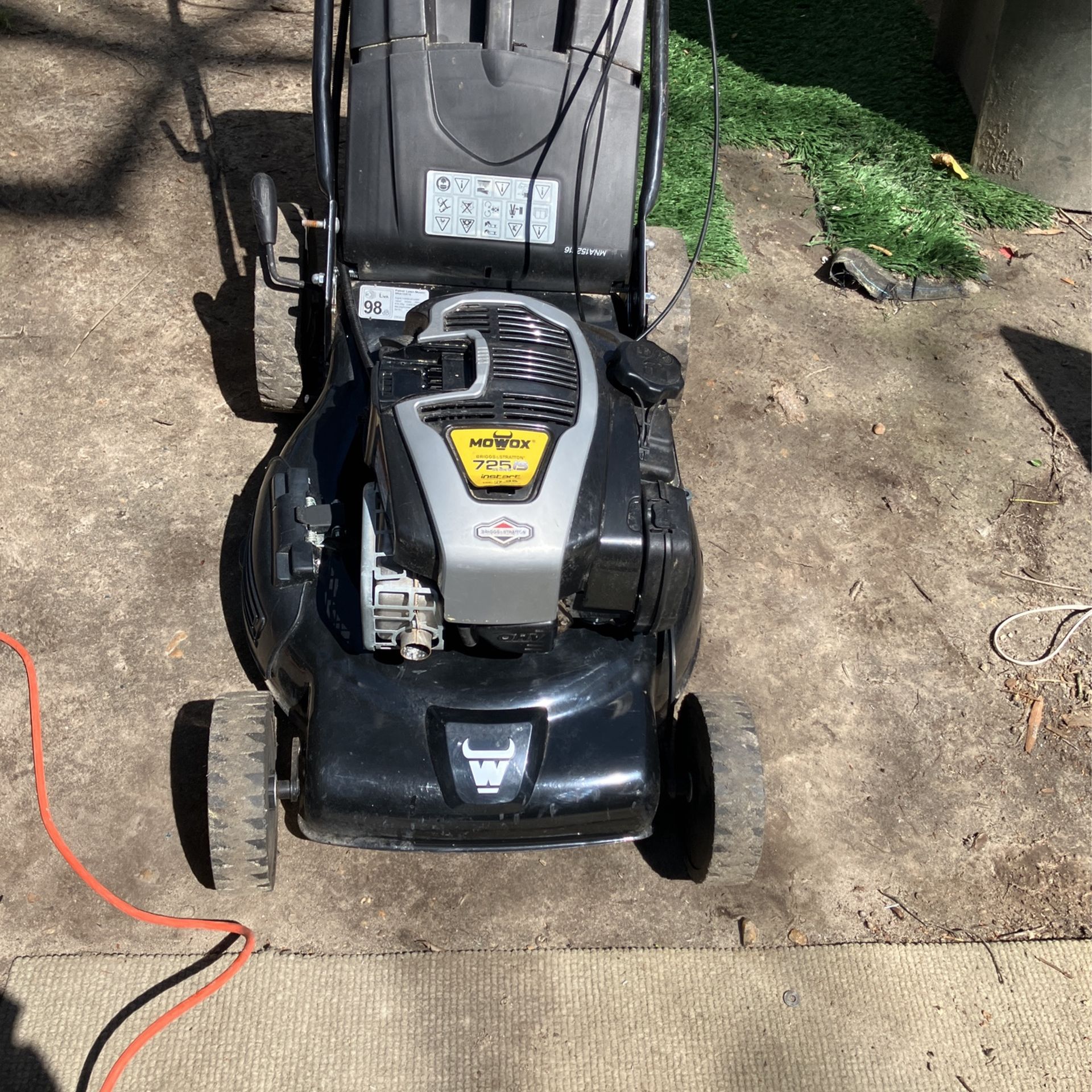 electric start self propelled mowox 725 series mower