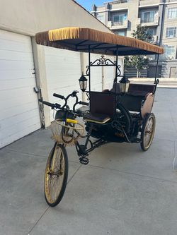 Vintage-Style Pedicab Rickshaw Tricycle