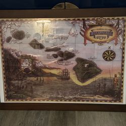 Hawaiian Islands Picture W/Frame (92026- Near Police & Fire HQ)