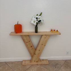 Handmade Wooden Entry Console Table Large Display Farmhouse Rustic