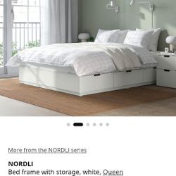 Ikea Nordil Bedframe White 