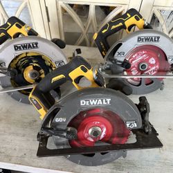 3 DEWALT Cordless Circular Saws – DCS575 60V + 2 DCS590 20V XR – Tool Only