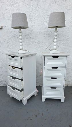 Night stand table with lamps