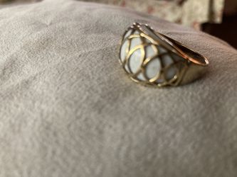 White Calcite Sterling Silver 925 Size 9