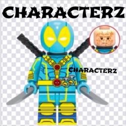 Marvel Blue Deadpool Minifigure 