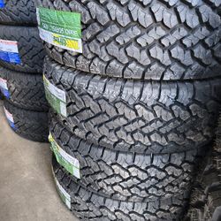 31/10.50/15 TBB All Terrain Tires Installed And Balanced/ Instaladas Y Balanceadas 