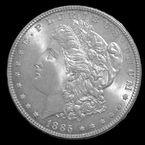 1885 CC Morgan Silver Dollar Carson City High Grade Rare Uncirculated Cleaned
