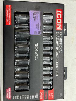 Icon 1/2 thin wall socket set